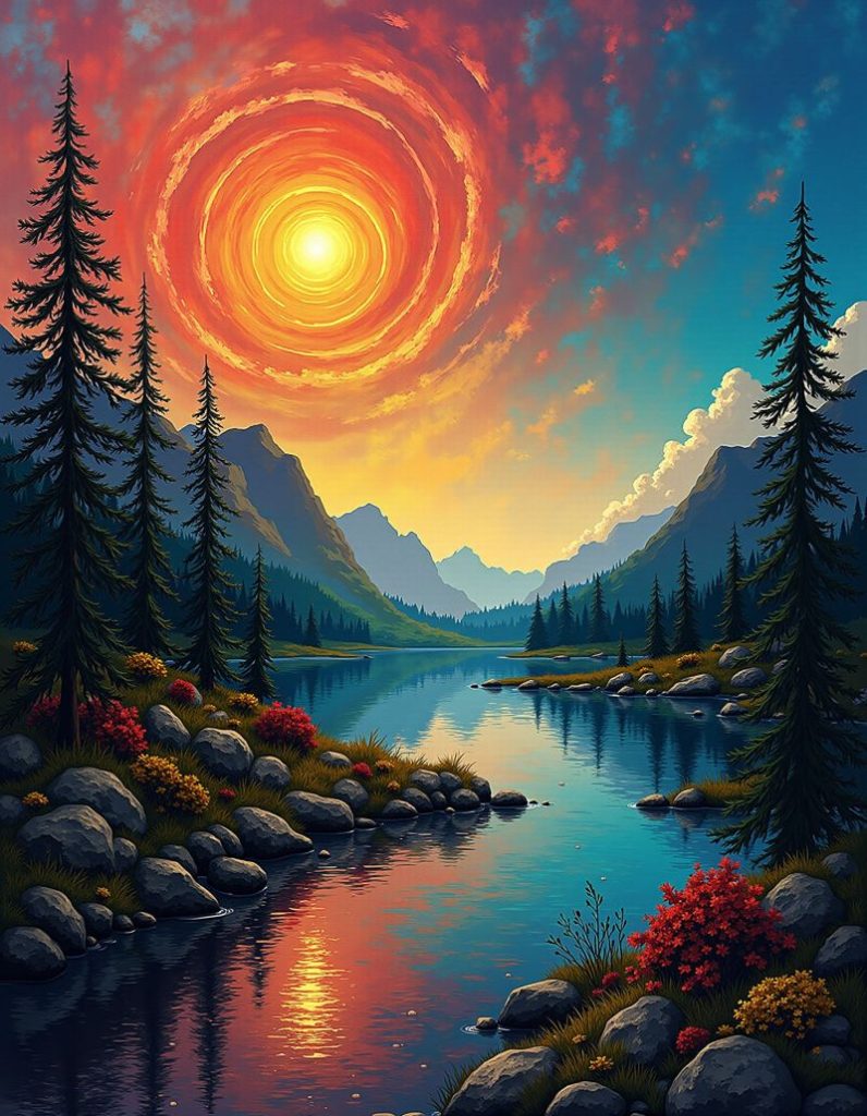 Idyllic peaceful world